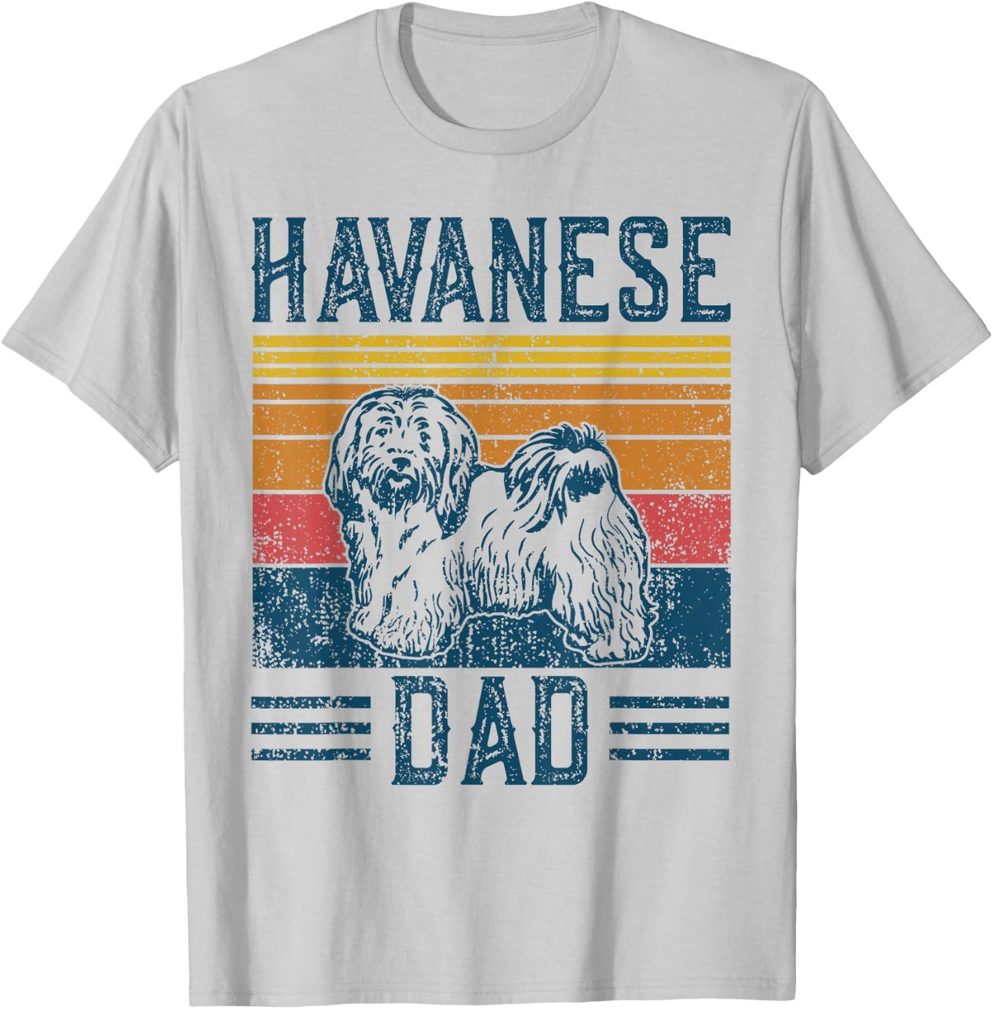 Dog Havanese Dad - Vintage Havanese Dad T-Shirt - T-Shirt | Ash