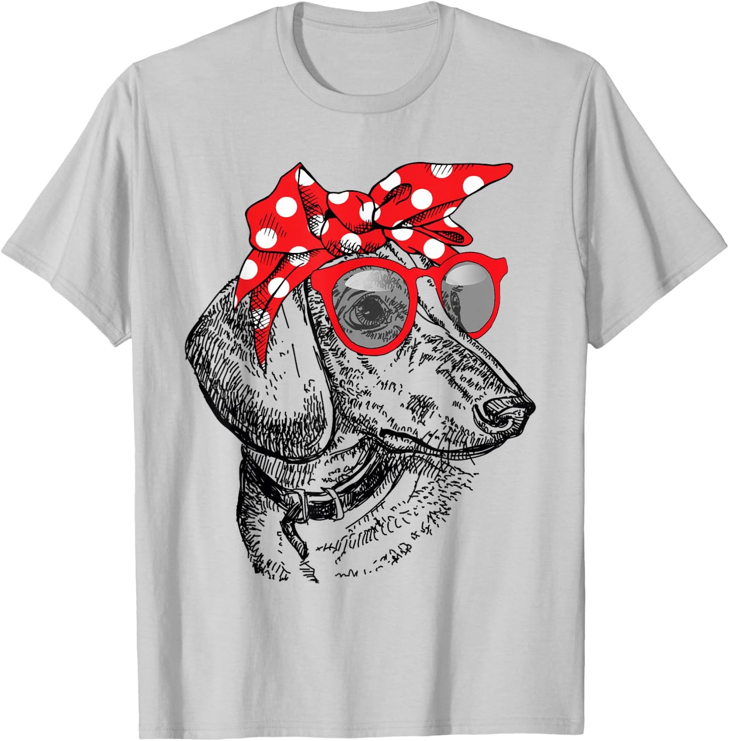 Dachshund Dog Mom Bandana Sunglasses Mother's Day Women T-Shirt - T-Shirt | Ash