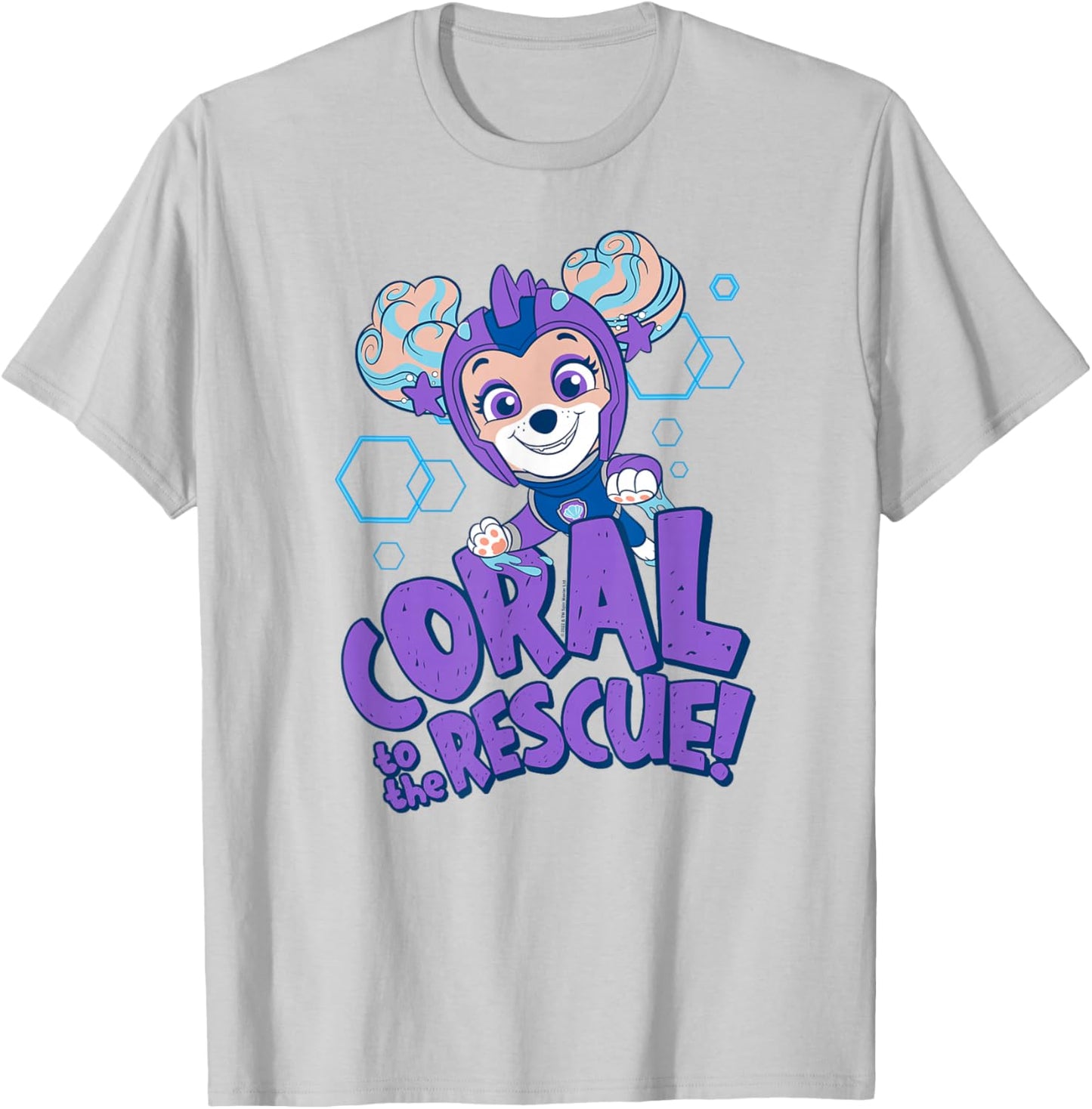 PAW Patrol Aqua Pups Coral to The Rescue T-Shirt - T-Shirt | Ash