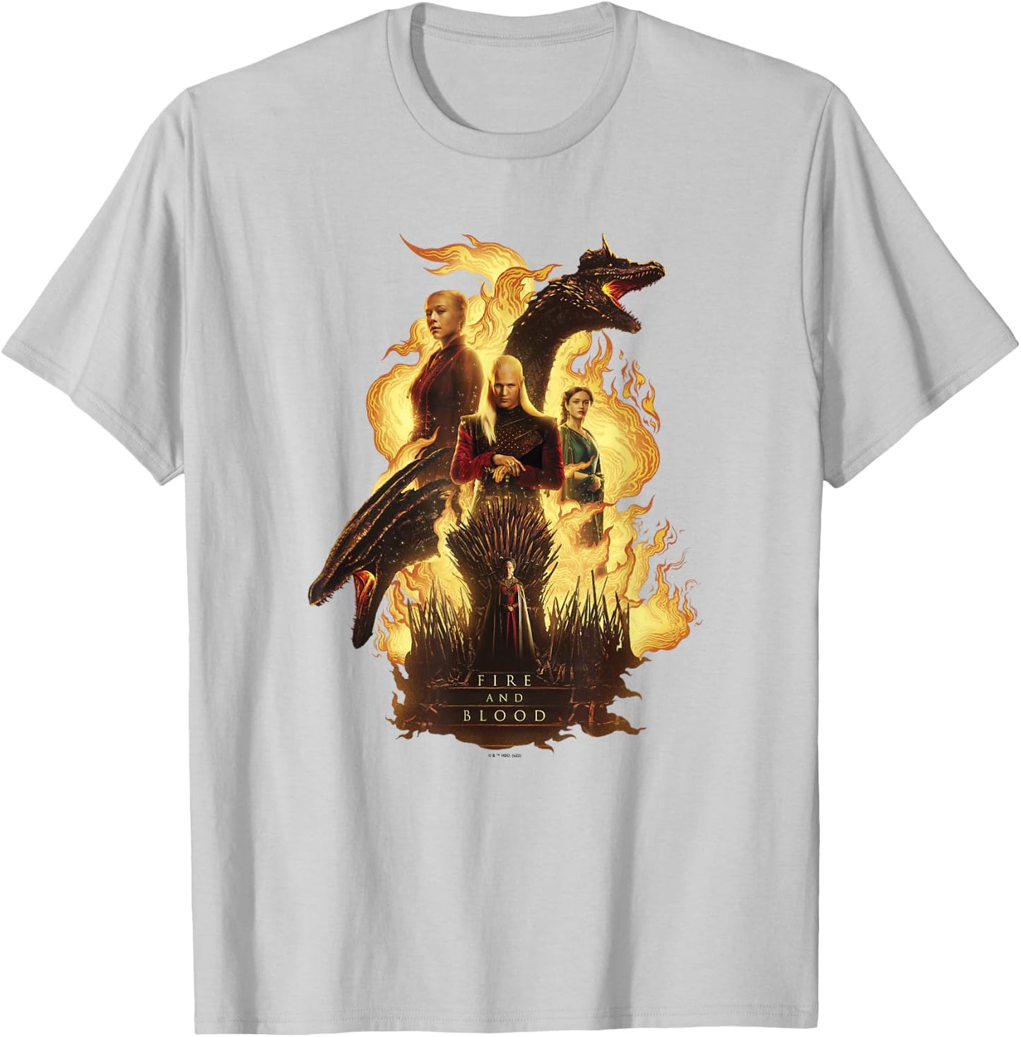 House of the Dragon Daemon Targaryen Rhaenyra Fire and Blood T-Shirt - T-Shirt | Ash