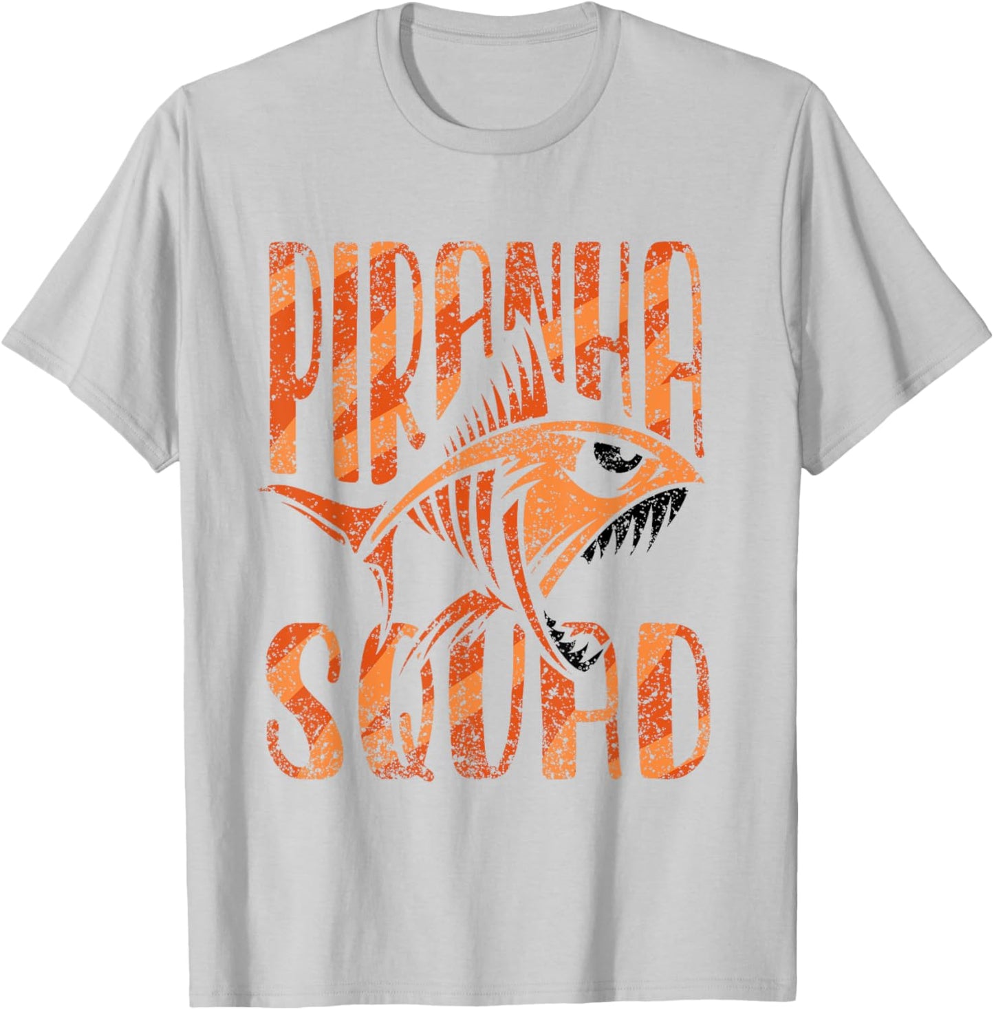 Piranha Squad Retro Lover Fish Piranhas T-Shirt - T-Shirt | Ash