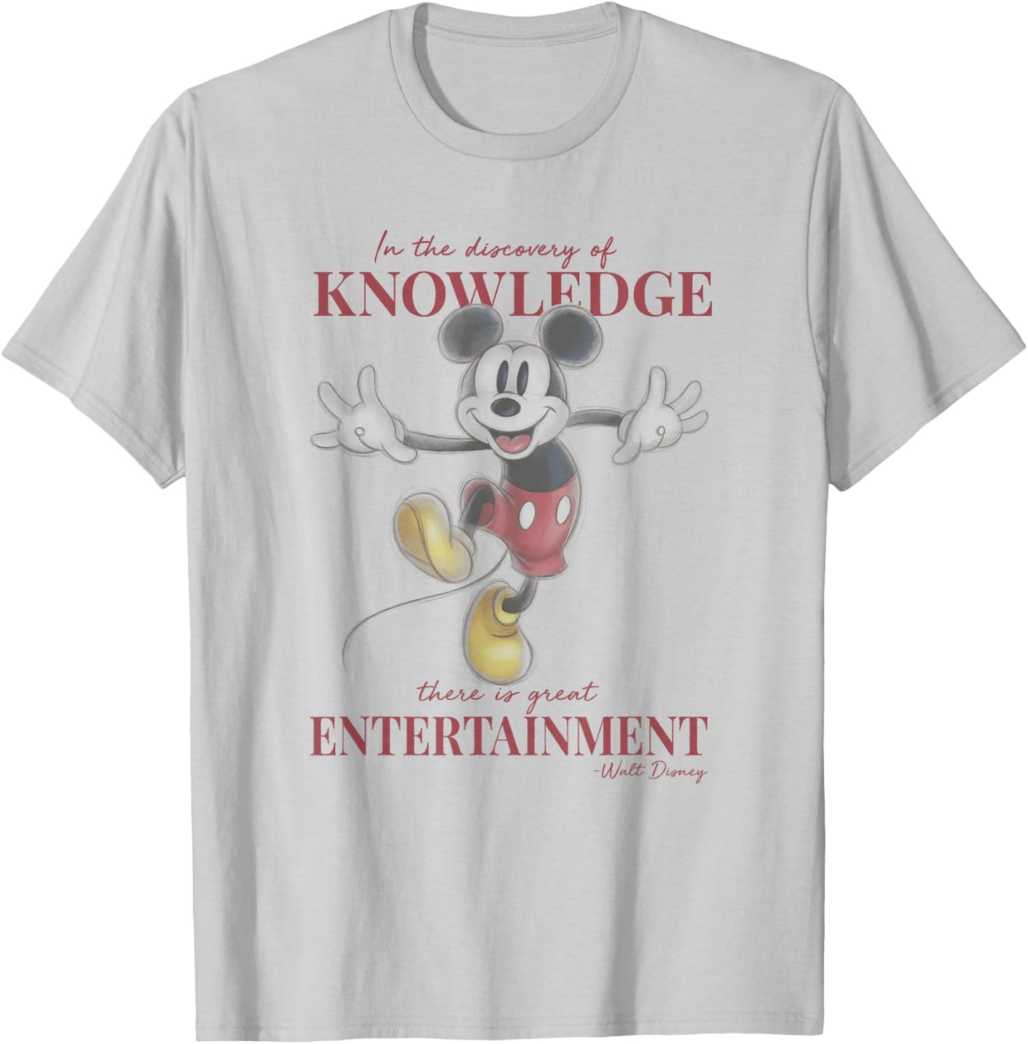 Disney Mickey And Friends Classic Walt Disney Quote T-Shirt - T-Shirt | Ash