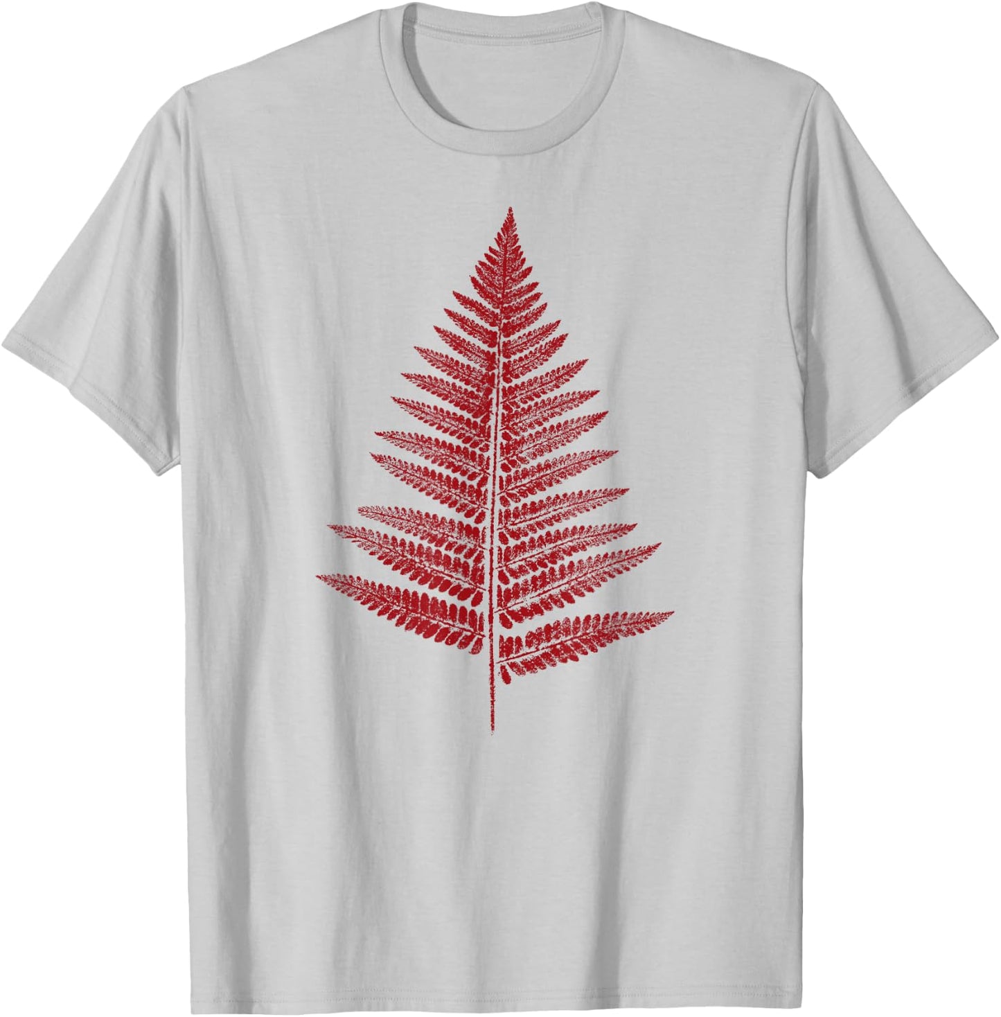 Fern Leaf / Nature & Forest - Leaves Stamp Graphic BOTANICAL T-Shirt - T-Shirt | Ash