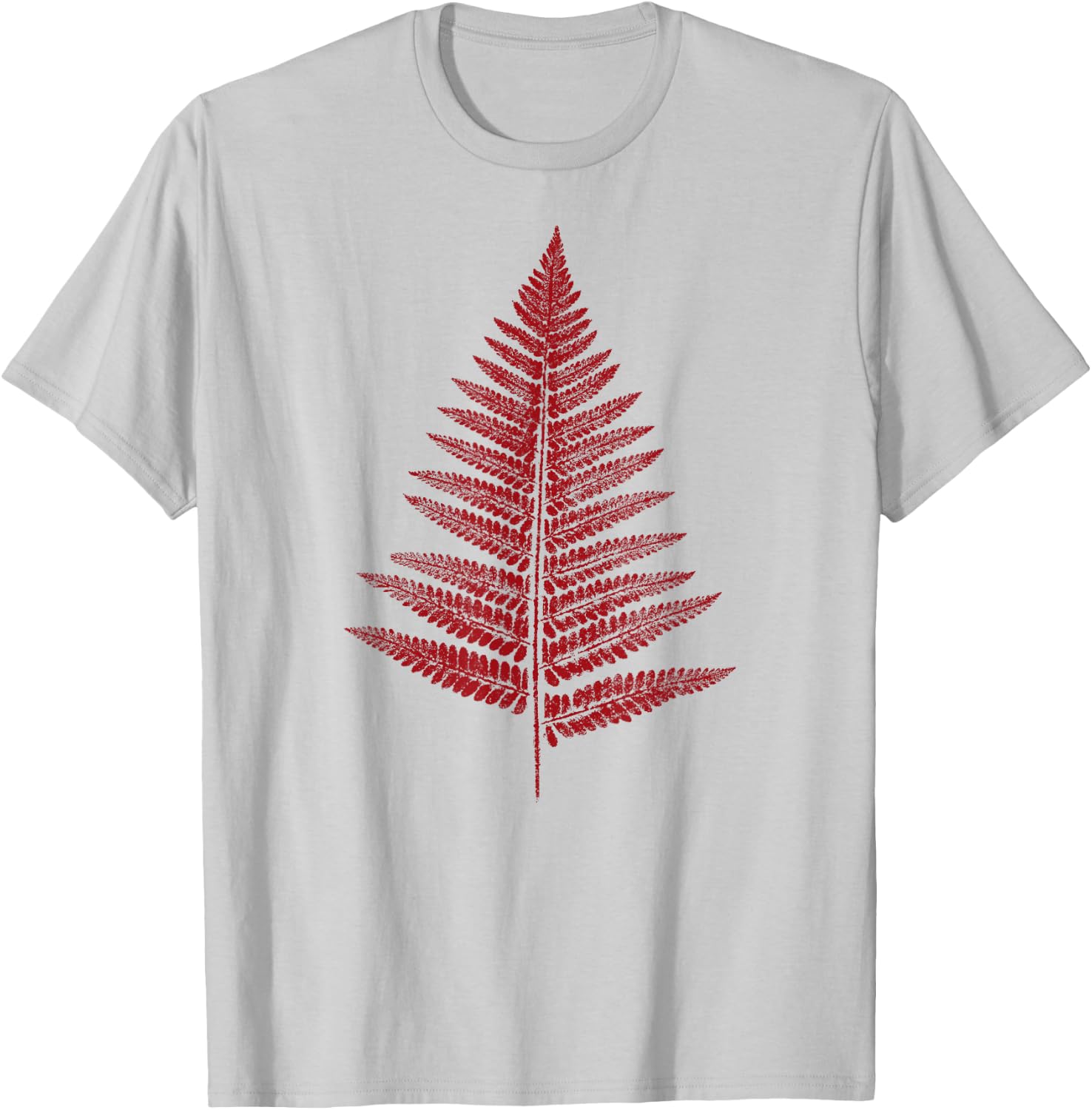 Fern Leaf / Nature & Forest - Leaves Stamp Graphic BOTANICAL T-Shirt - T-Shirt | Ash