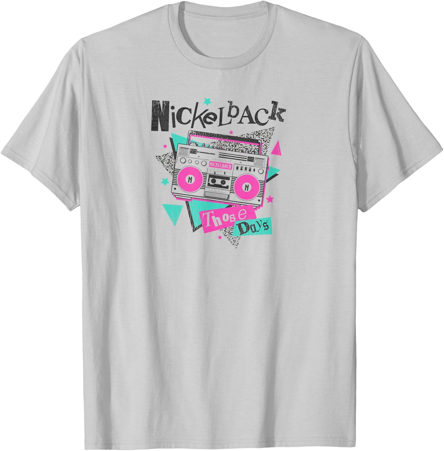 Nickelback Boom Box Those Days T-Shirt - T-Shirt | Ash