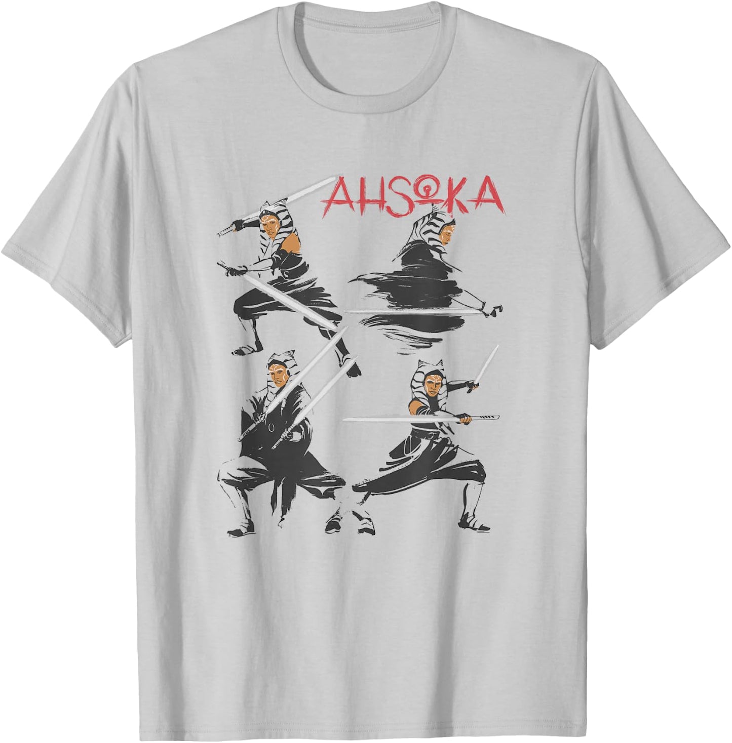 Star Wars: Ahsoka Tano Stance Square Smash Up T-Shirt - T-Shirt | Ash