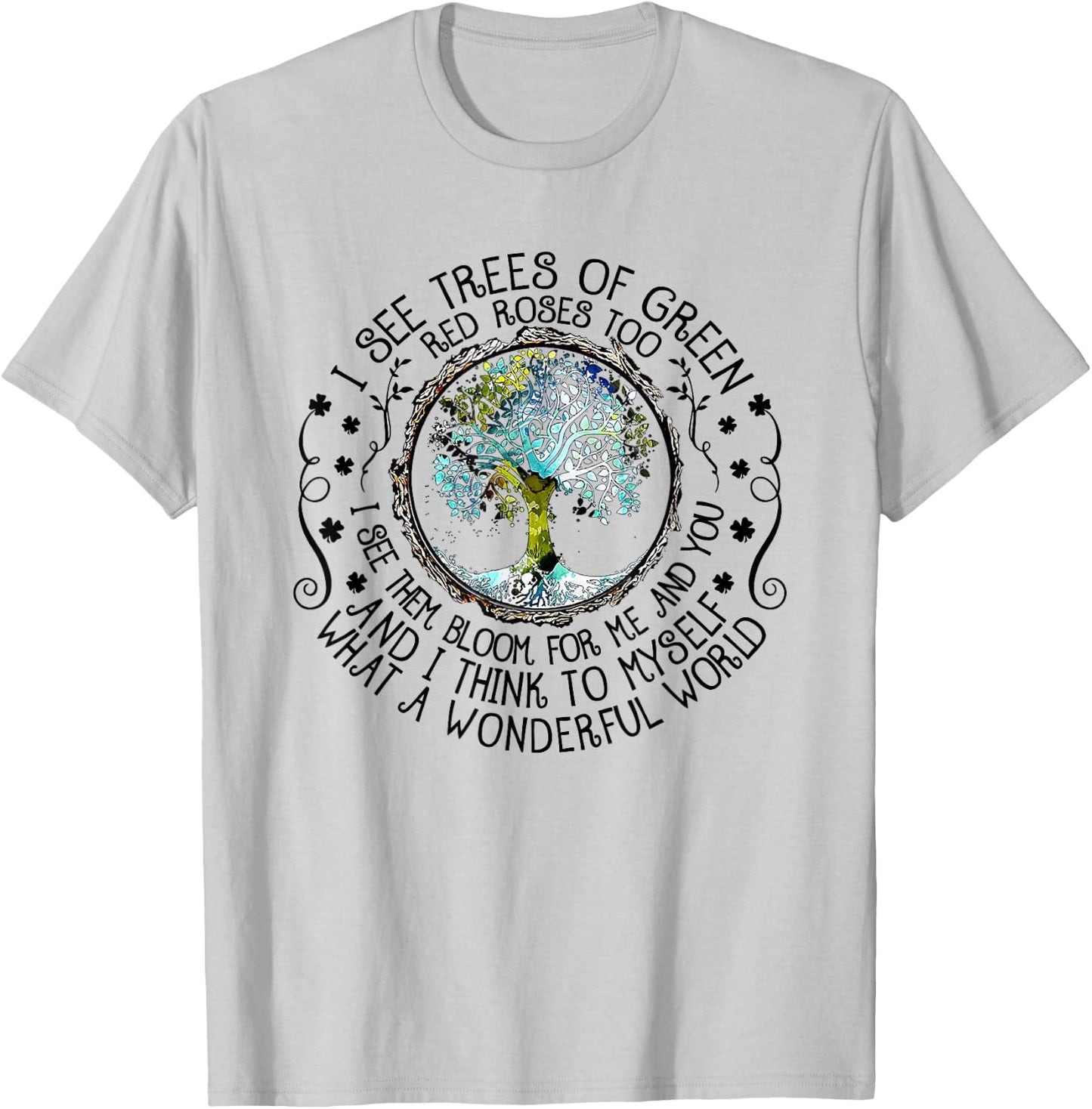 Myself What A Wonderful World T-Shirt - T-Shirt | Ash