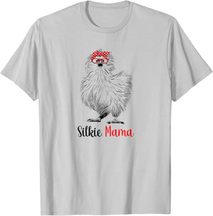 Girls Funny Silkie Chicken Mom Mama Lover T-Shirt - T-Shirt | Ash