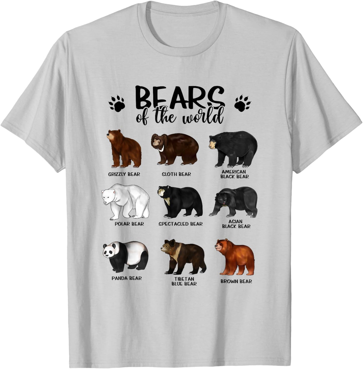 Bears of the world - Bears T-Shirt - T-Shirt | Ash