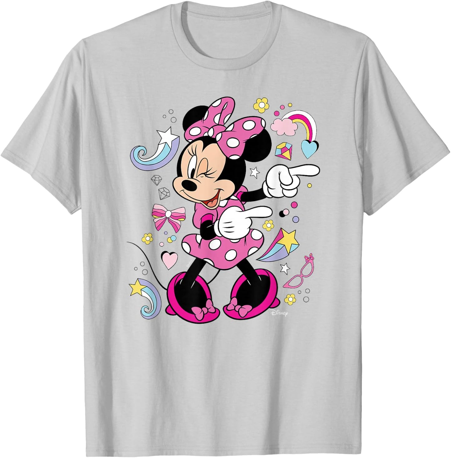 Mickey & Friends- Minnie Mouse Graphic Only T-Shirt - T-Shirt | Ash