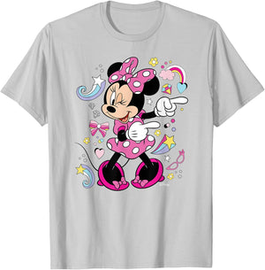 Mickey & Friends- Minnie Mouse Graphic Only T-Shirt - T-Shirt | Ash