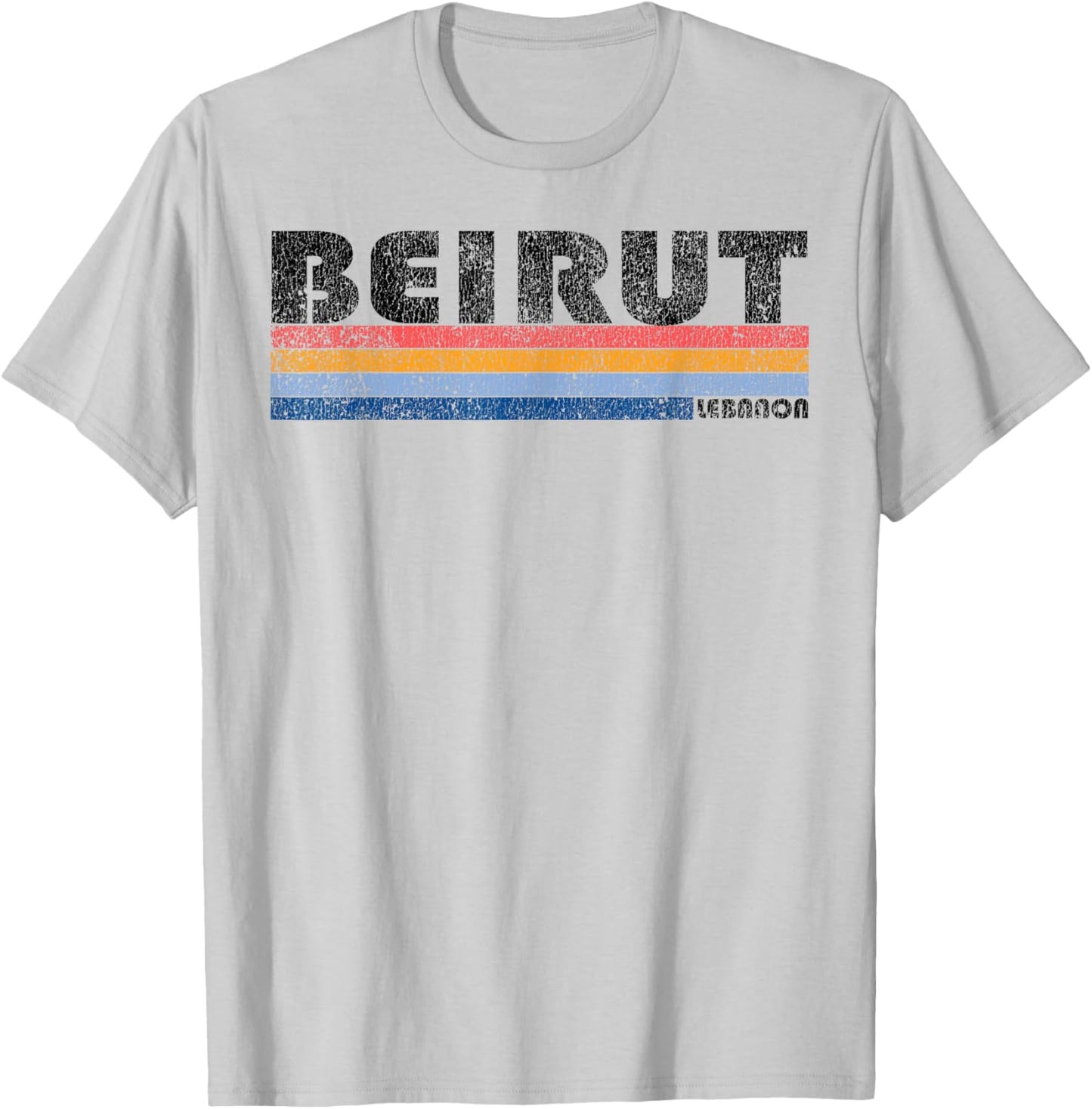 Vintage 1980s Style Beirut Lebanon design T-Shirt - T-Shirt | Ash