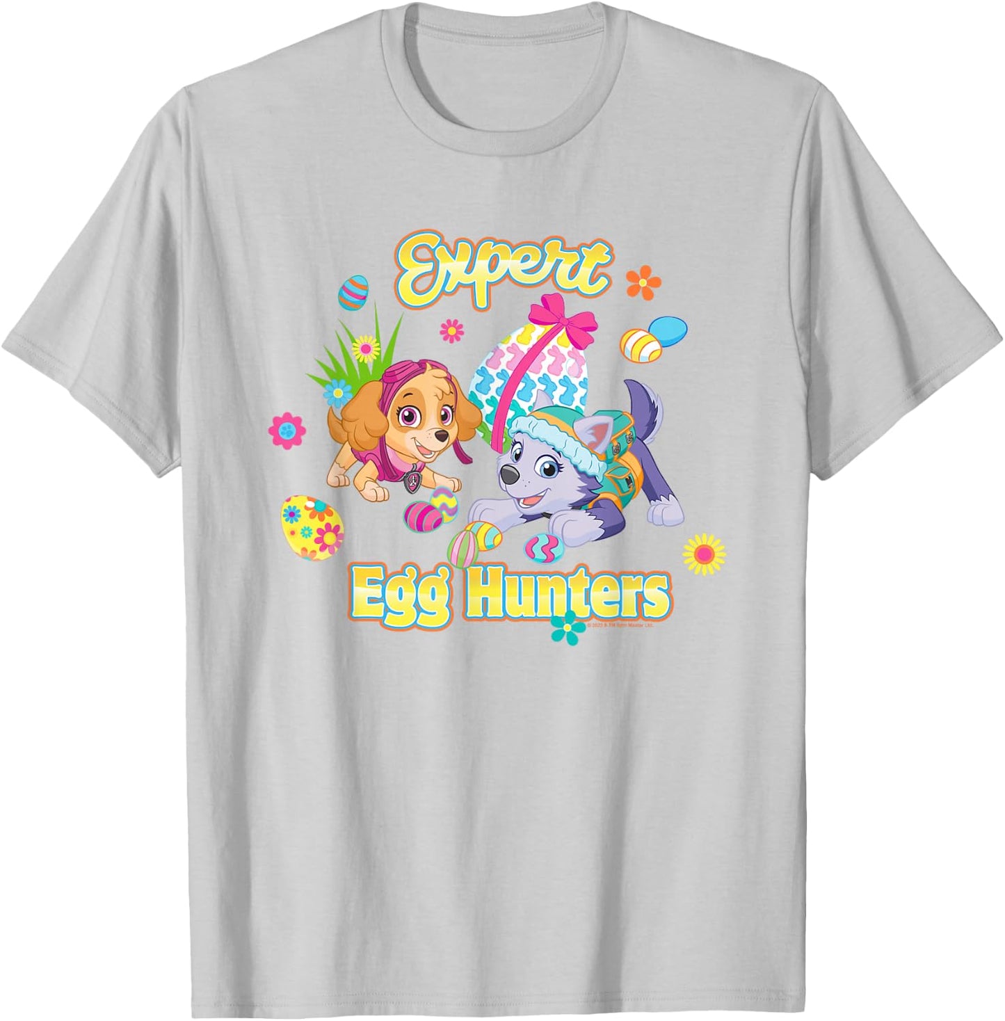 PAW Patrol Expert Easter Egg Hunters Skye And Everest T-Shirt - T-Shirt | Ash