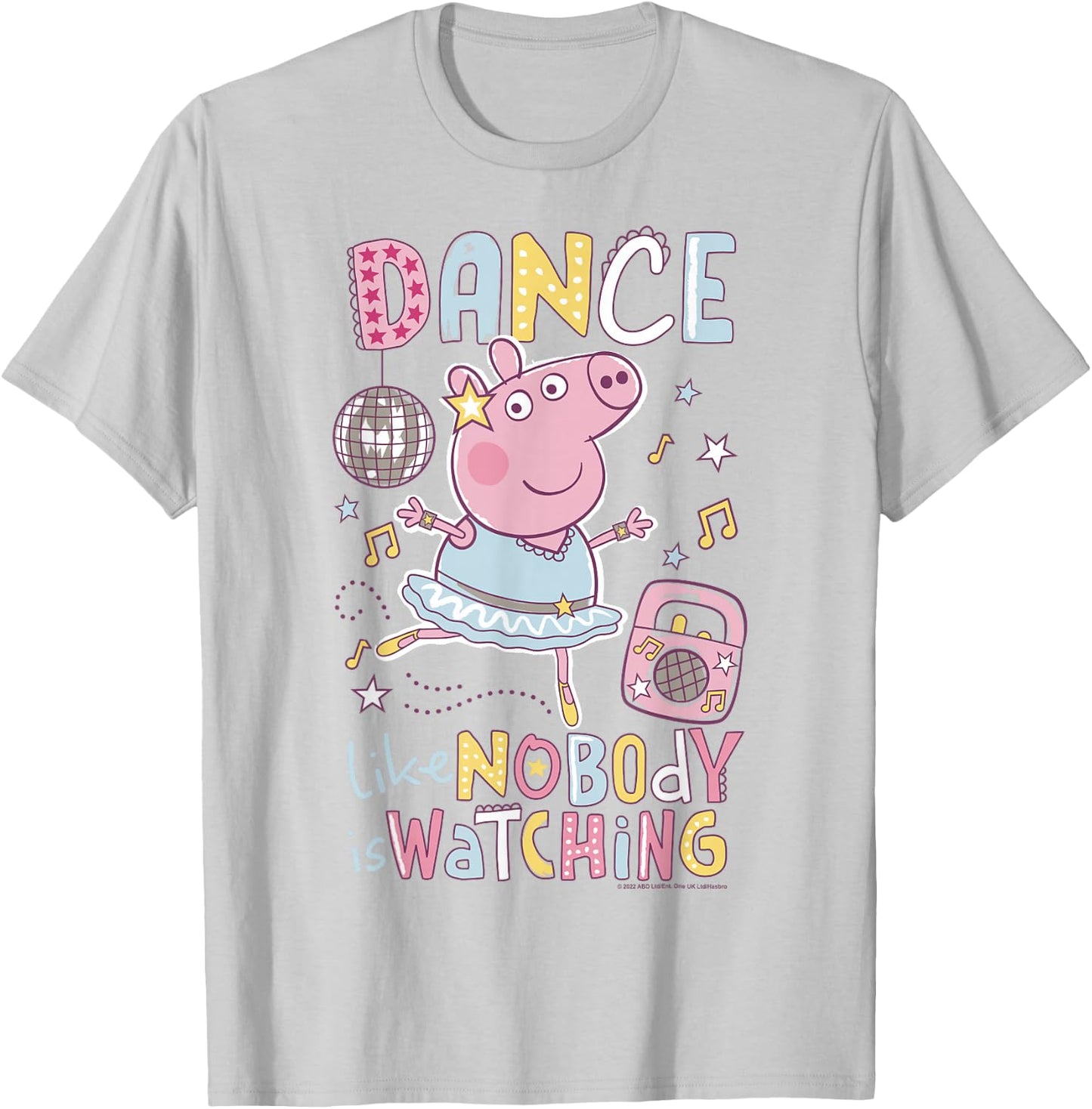 Peppa Pig Dance Like Nobody is Watching Joyful T-Shirt - T-Shirt | Ash