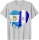 Guatemala El Salvador Flag Heart Grown Patriot Country T-Shirt - T-Shirt | Ash