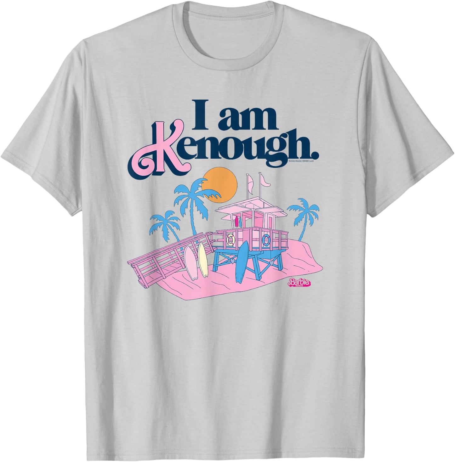 Barbie The Movie - I Am Kenough Lifeguard Stand T-Shirt - T-Shirt | Ash