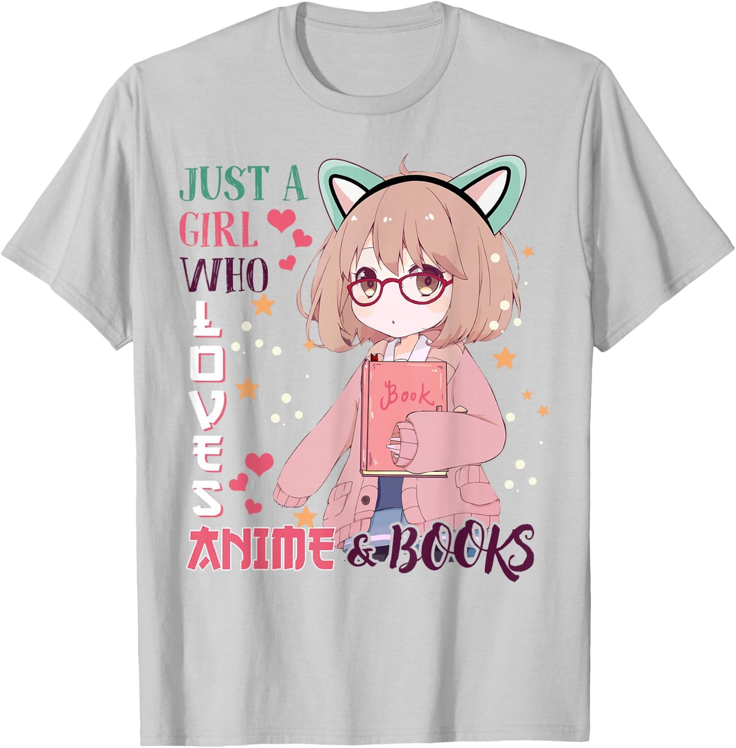Girl Who Love Anime Books-Shirt Kids Teen Youth Toddler Cute T-Shirt - T-Shirt | Ash