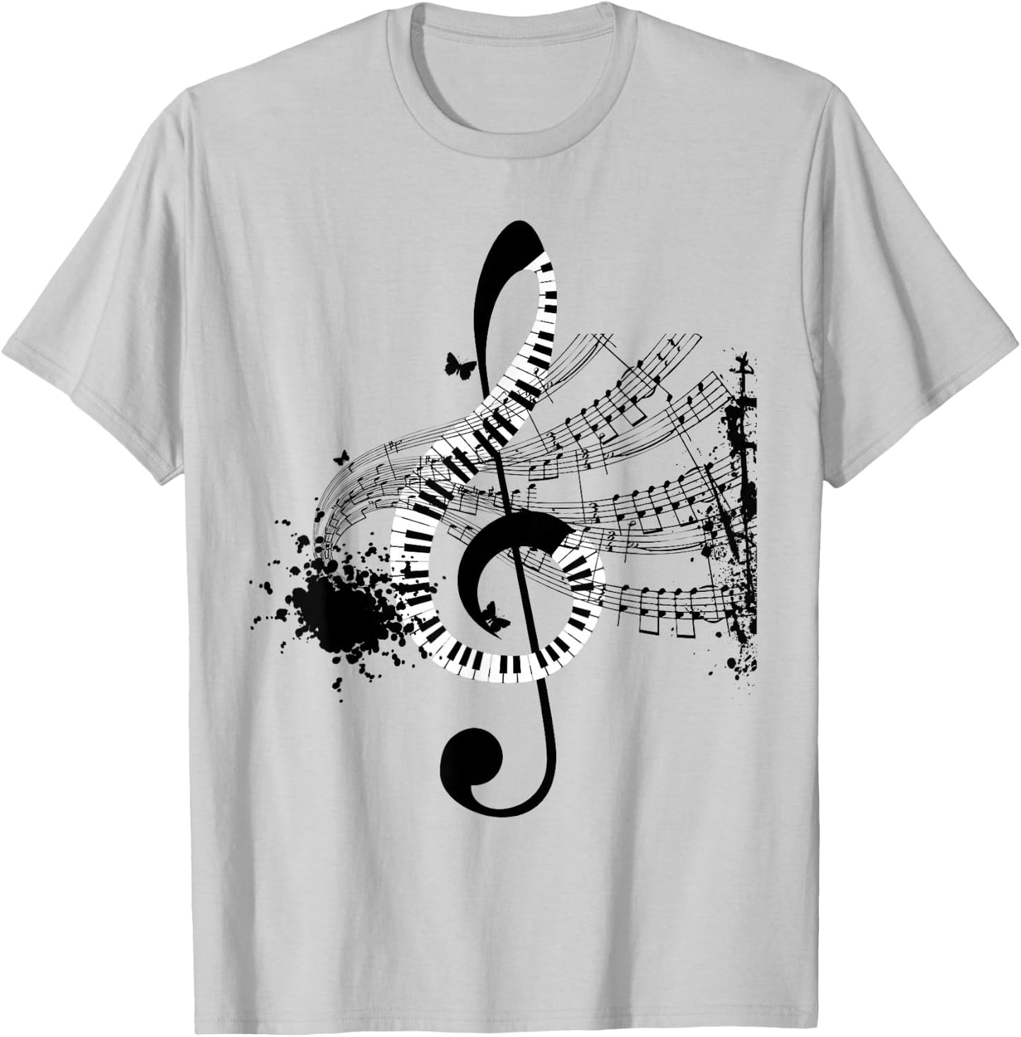 Musical Sheet Music Musicians Clef Sheet Music T-Shirt - T-Shirt | Ash
