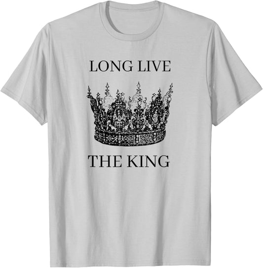 Long Live The King UK King Charles Coronation Celebration T-Shirt - T-Shirt | Ash