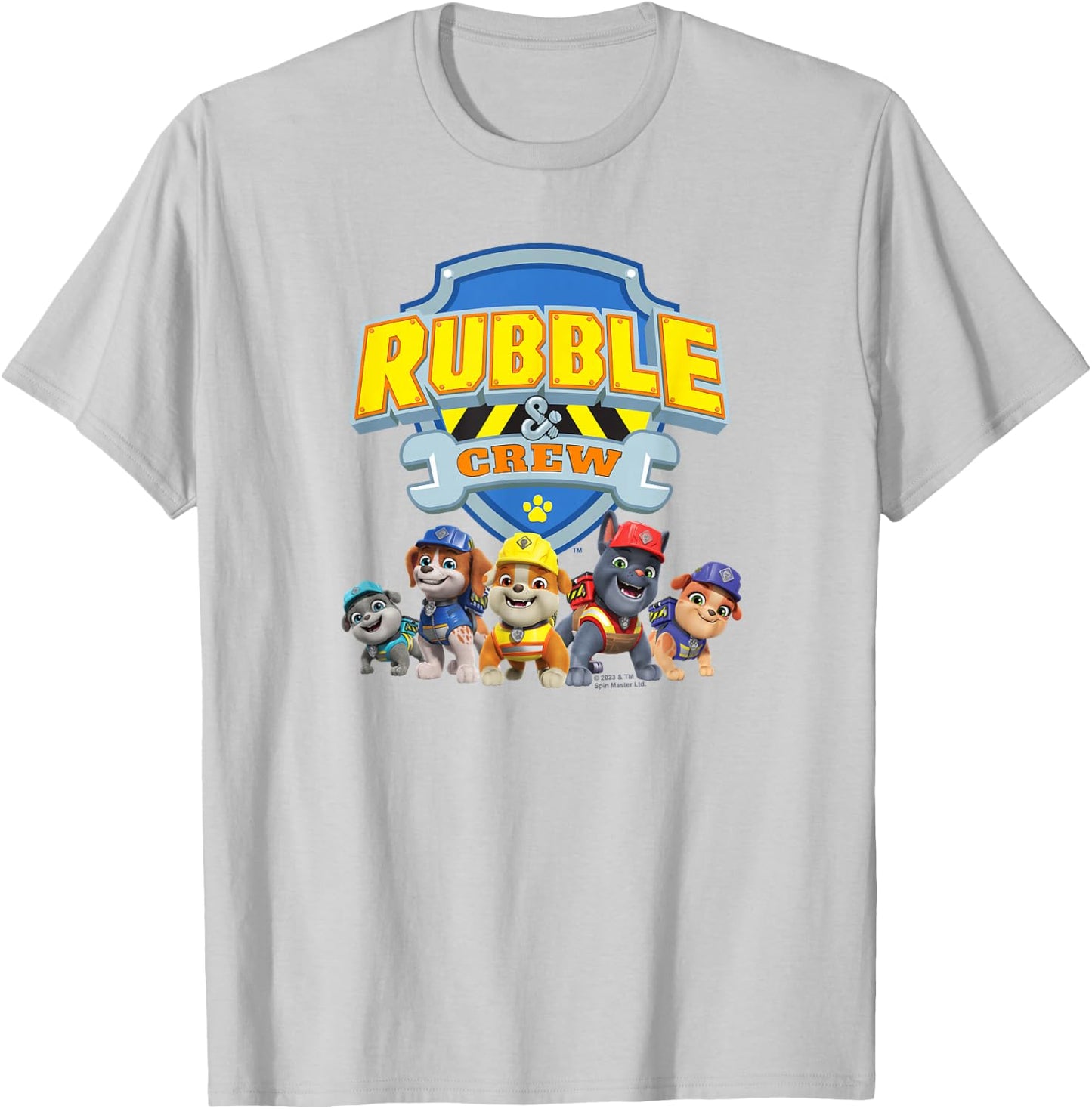 Rubble & Crew Logo and Characters T-Shirt - T-Shirt | Ash