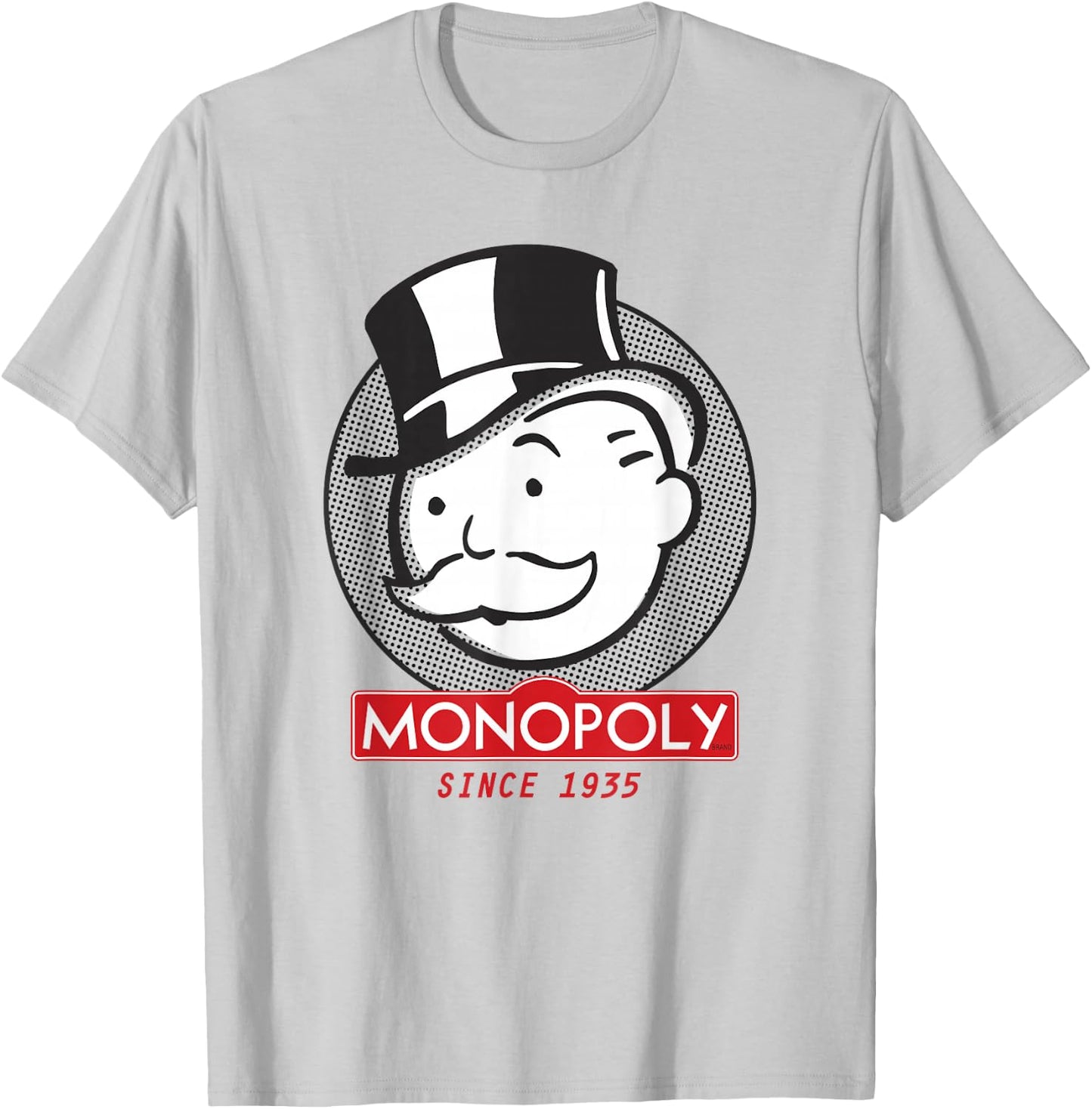 Monopoly Mr. Monopoly Since 1935 Classic Vintage Logo T-Shirt - T-Shirt | Ash