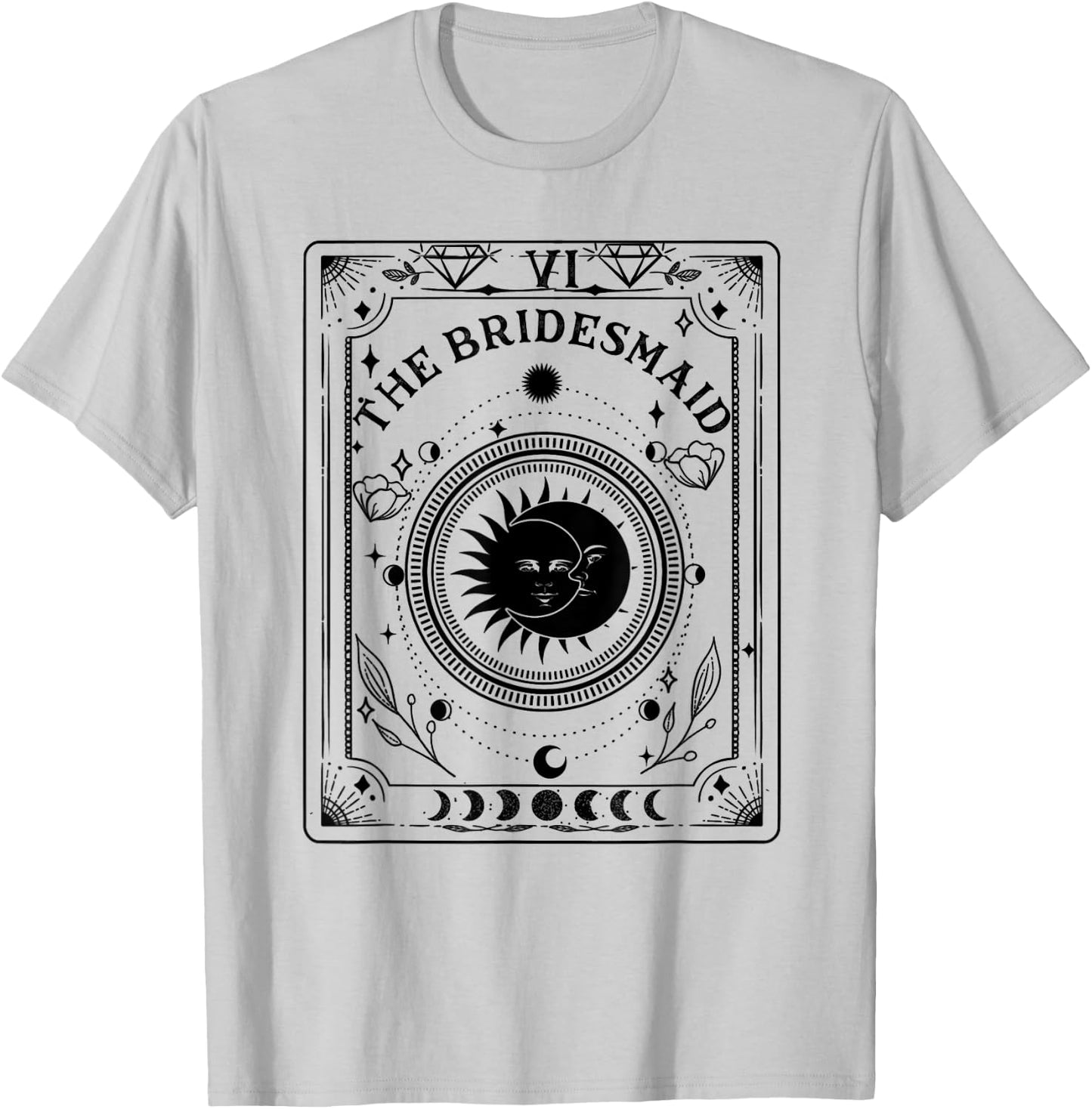 Boho Mystic Tarot Celestial Bachelorette Bride Bridesmaid T-Shirt - T-Shirt | Ash