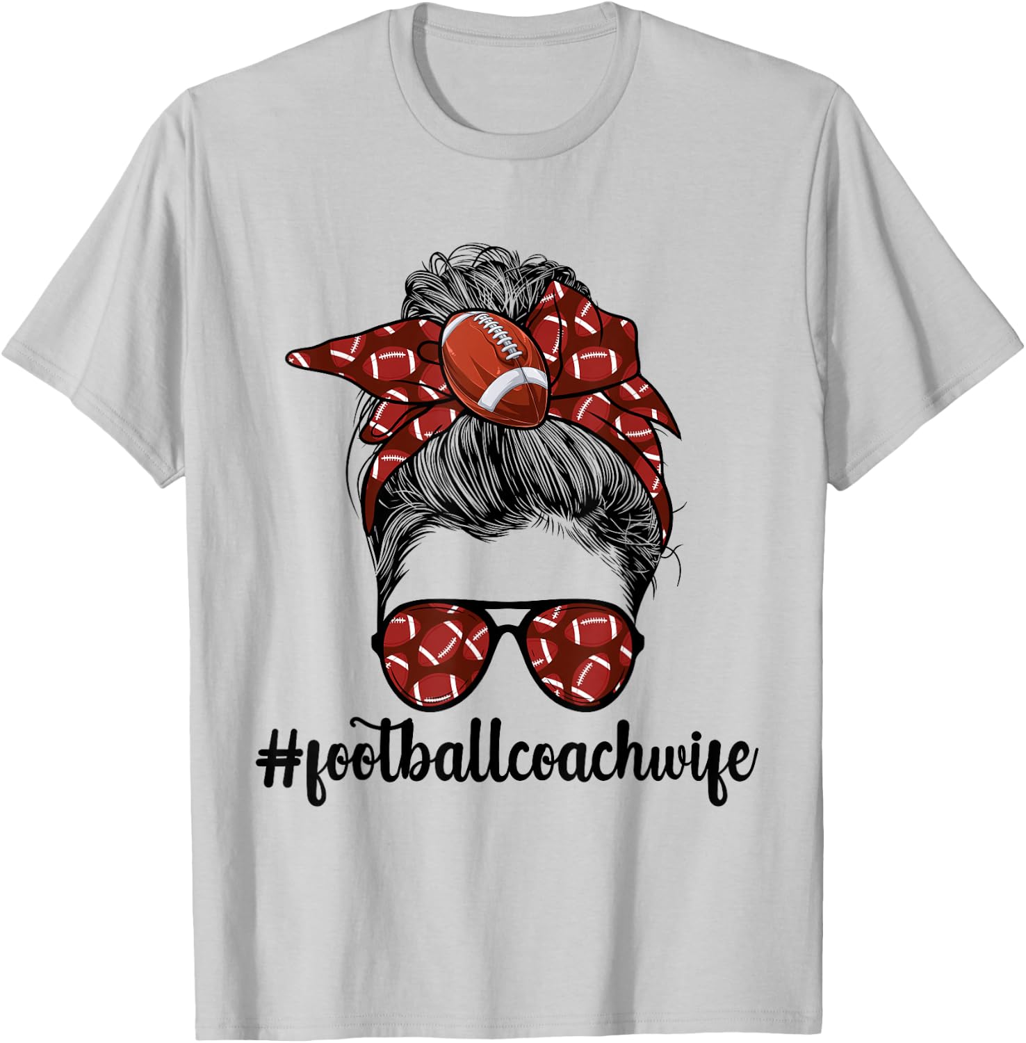 Coaches Wife Football Coach Wife Of A Football Coach T-Shirt - T-Shirt | Ash