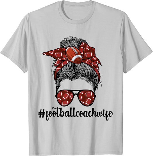 Coaches Wife Football Coach Wife Of A Football Coach T-Shirt - T-Shirt | Ash