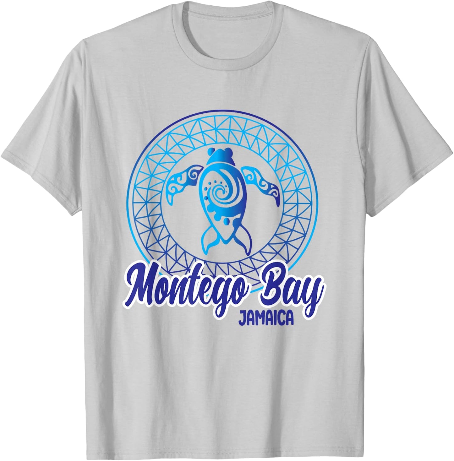 Montego Bay Jamaica Souvenirs Tribal Sea Turtle Vacation T-Shirt - T-Shirt | Ash