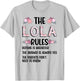 Lola Grandma Rules Lola Grandmother T-Shirt - T-Shirt | Ash