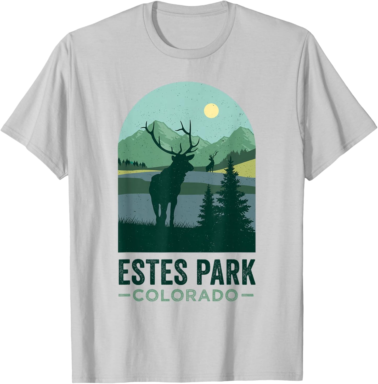 Estes Park Wildlife Vintage Estes Park Colorado T-Shirt - T-Shirt | Ash