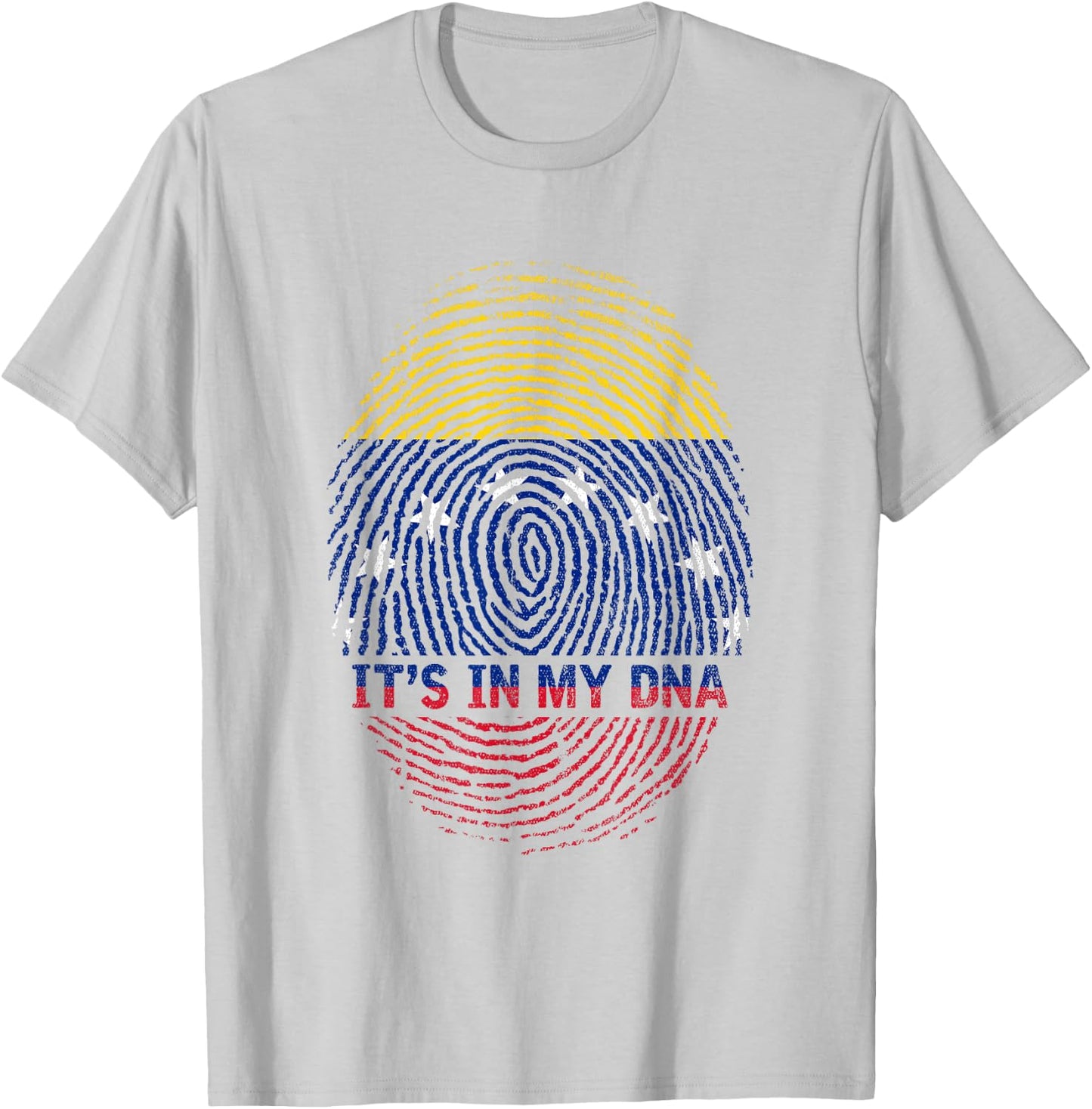 DNA Fingerprint Proud Venezuela Flag Patriotic Venezuela T-Shirt - T-Shirt | Ash