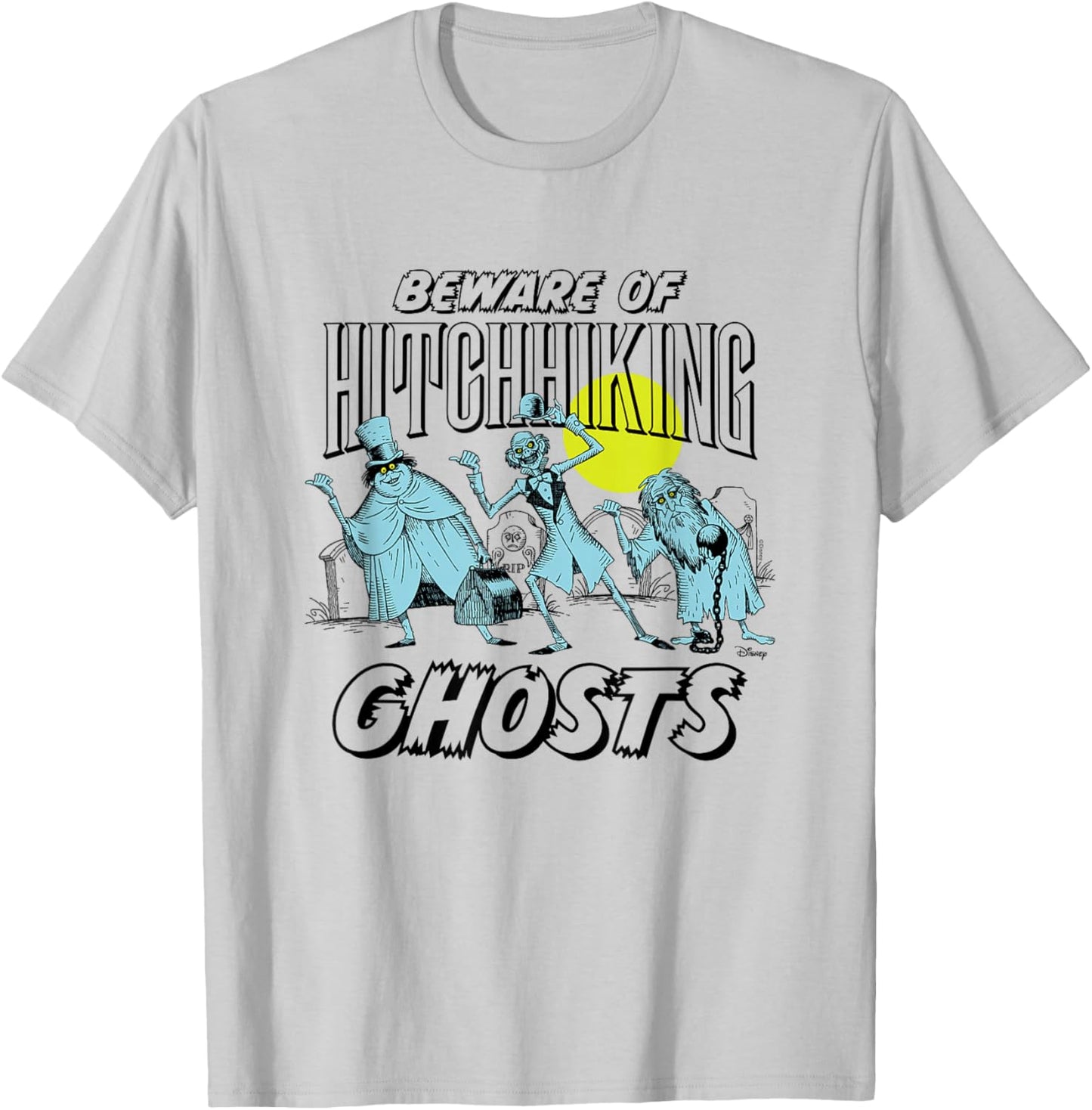 Haunted Mansion - HItchhiking Ghost T-Shirt - T-Shirt | Ash