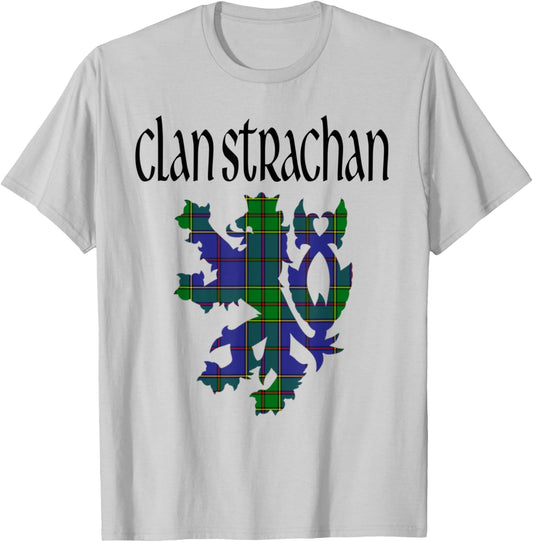 Clan Strachan Tartan Scottish Family Name Scotland Pride T-Shirt - T-Shirt | Ash
