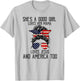 She's A Good Girl Loves Her Mama Jesus & America Too T-Shirt - T-Shirt | Ash