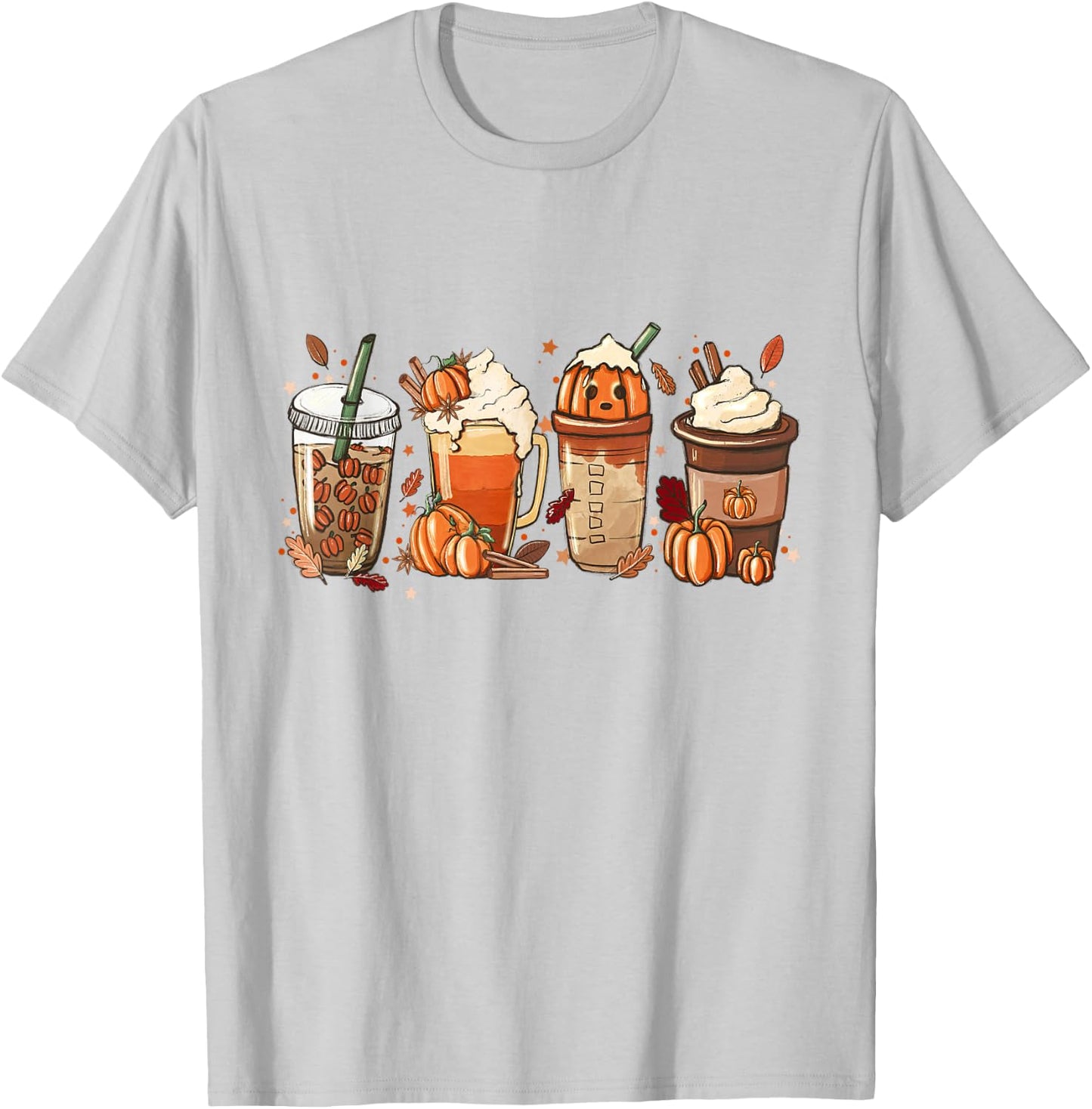 Pumpkin Spice Latte, Fall Coffee, Pumpkin Spice,Thanksgiving T-Shirt - T-Shirt | Ash