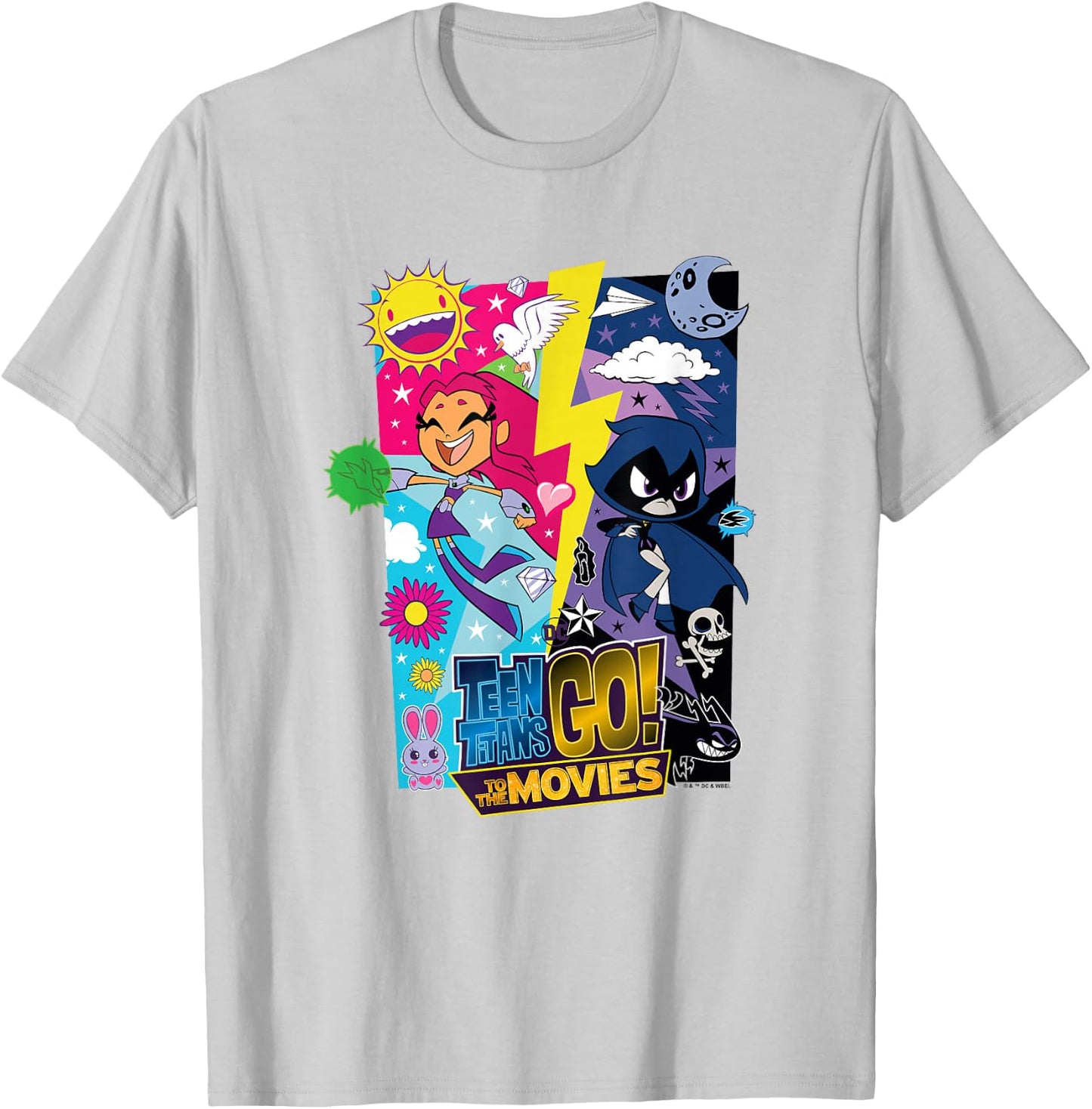 Teen Titans Go! to The Movies Light Dark Starfire Raven Duo T-Shirt - T-Shirt | Ash
