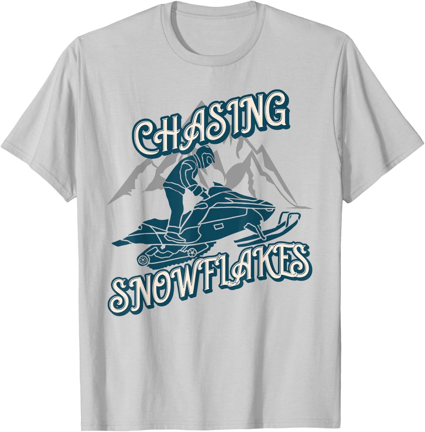 Snowmobile Trail Vintage Style Snowmobiling Gifts T-Shirt - T-Shirt | Ash
