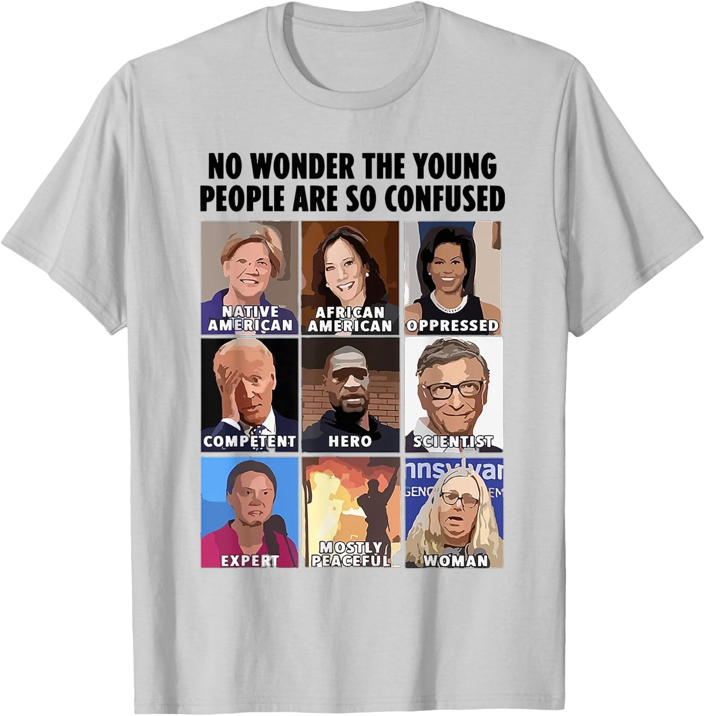 No Wonder The Young People Are So Confused T-Shirt - T-Shirt | Ash