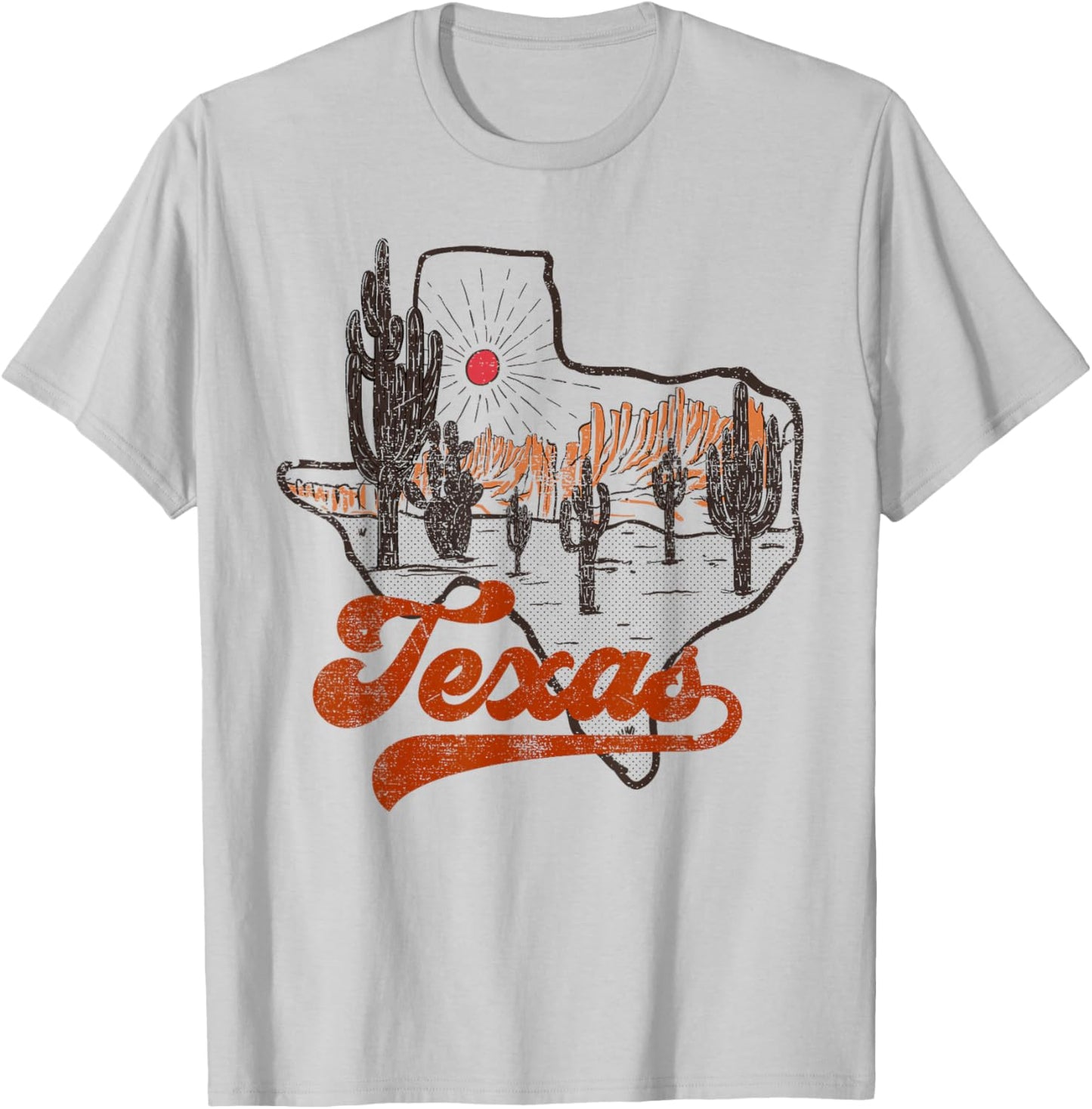 Retro Vintage Cactus Desert Western Country Texas Cowgirls T-Shirt - T-Shirt | Ash