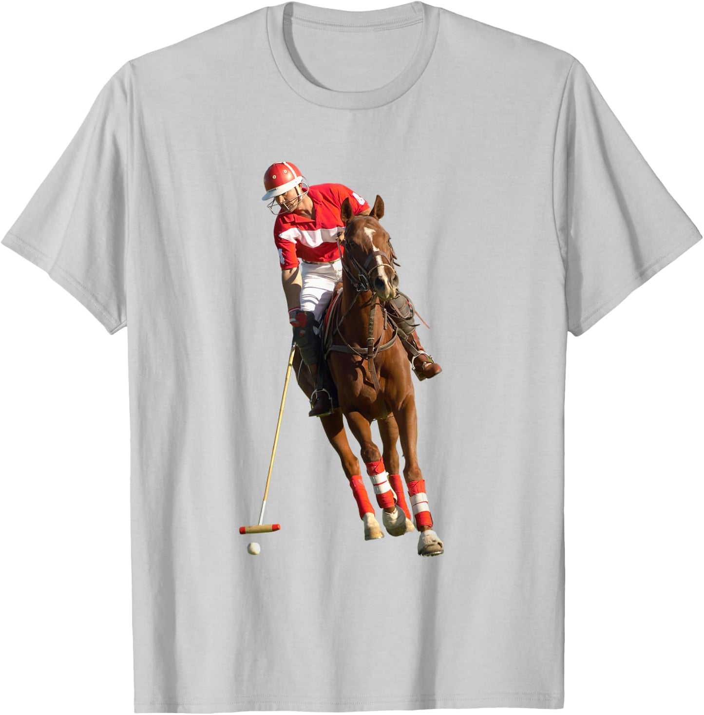 Leisure Riding Horse Polo Horse Polo T-Shirt - T-Shirt | Ash