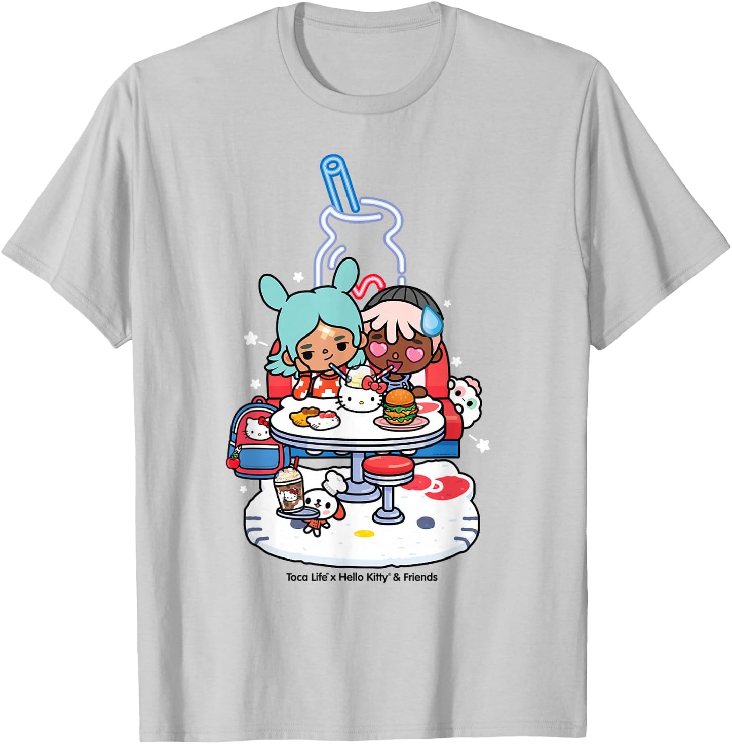 Toca Life x Hello Kitty & Friends DINER T-Shirt - T-Shirt | Ash