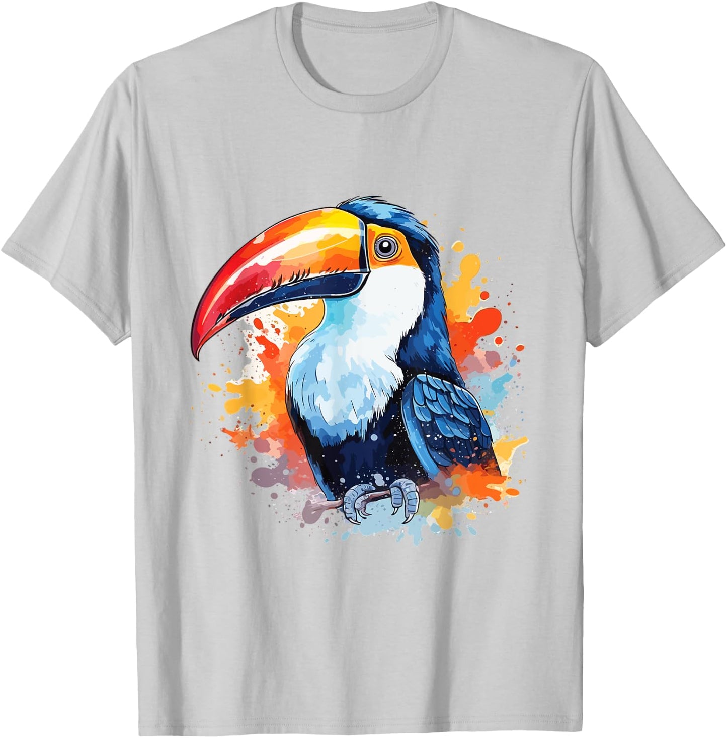 Toucan Watercolor Portrait T-Shirt - T-Shirt | Ash