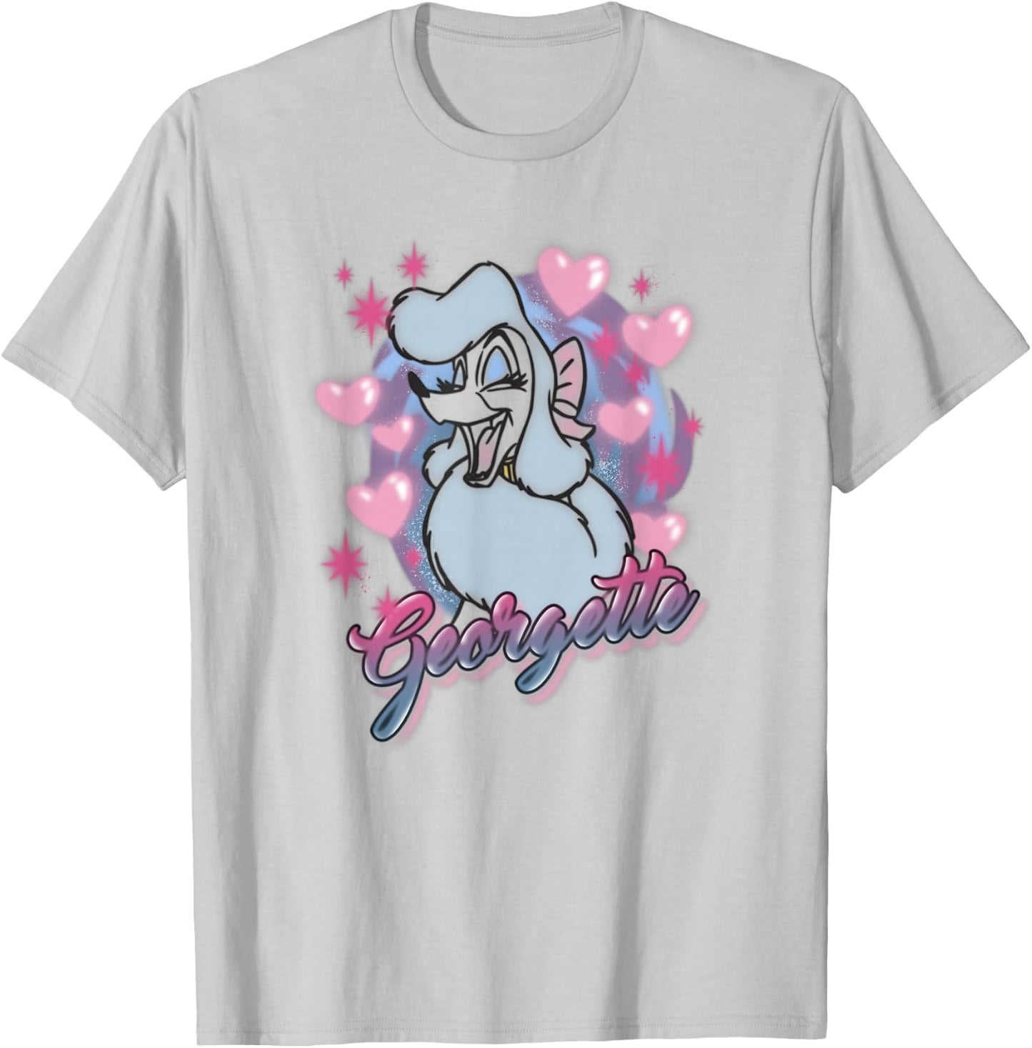 Disney Oliver & Company Georgette Lovely Portrait T-Shirt - T-Shirt | Ash
