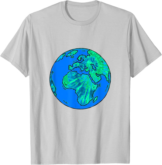 Earth Day Tie Dye Planet Tie Dye Earth Day Tie Dye Globe T-Shirt - T-Shirt | Ash