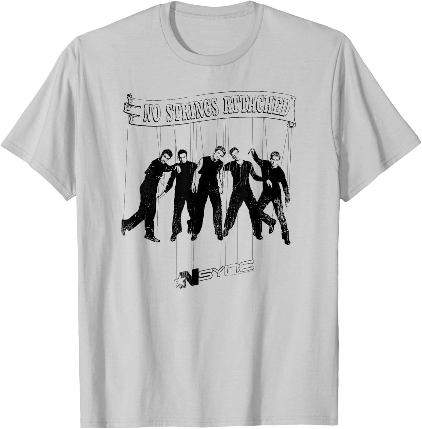 NSYNC Official No Strings Attached T-Shirt - T-Shirt | Ash