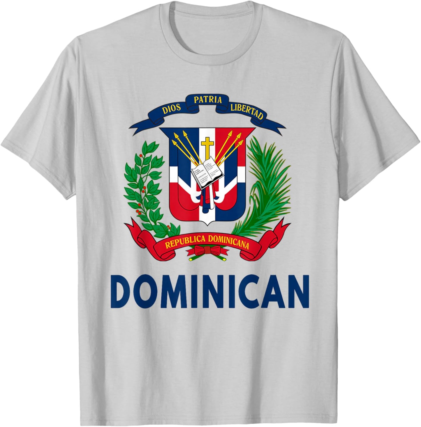Coat of Arms Republica Dominicana & Dominican Flag Outfit T-Shirt - T-Shirt | Ash