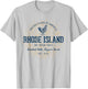 Vintage State of Rhode Island Retro T-Shirt - T-Shirt | Ash