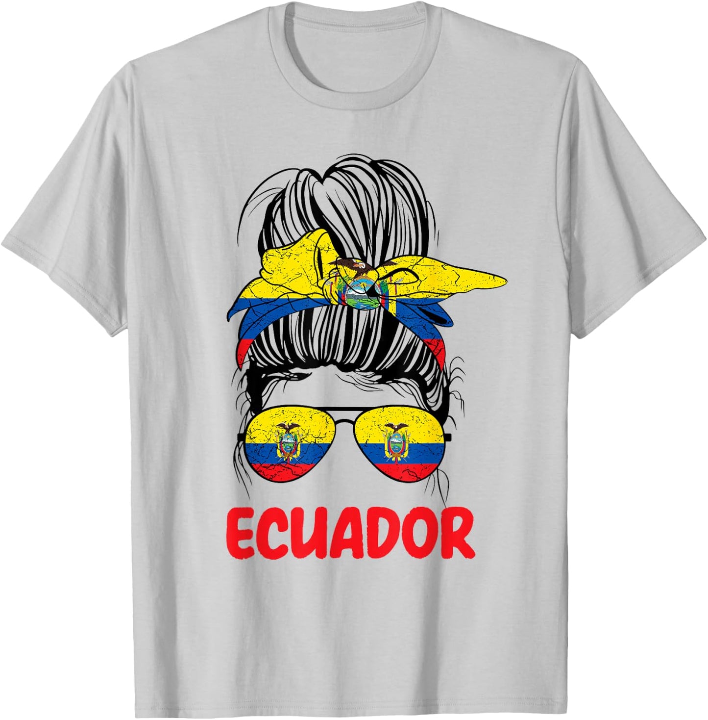 Ecuadorian Girl Ecuador Women Chica Ecuatoriana flag Pride T-Shirt - T-Shirt | Ash