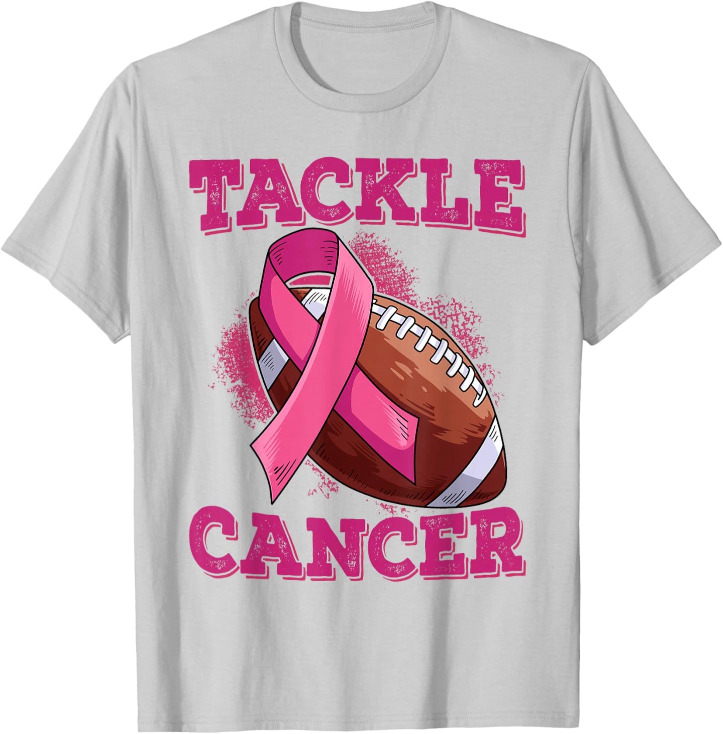 Tackle Breast Cancer T-Shirt - T-Shirt | Ash
